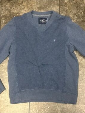 Joules Men's Steel Blue Crewneck Sweater 100% Cotton Size Large